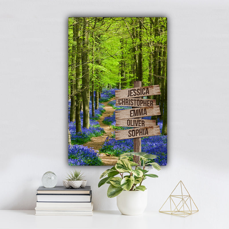 Forest Path V1 Color Family Names Premium Canvas