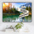 Mountain, Trees, and Lake V1 Color Established Date & Names Premium Canvas