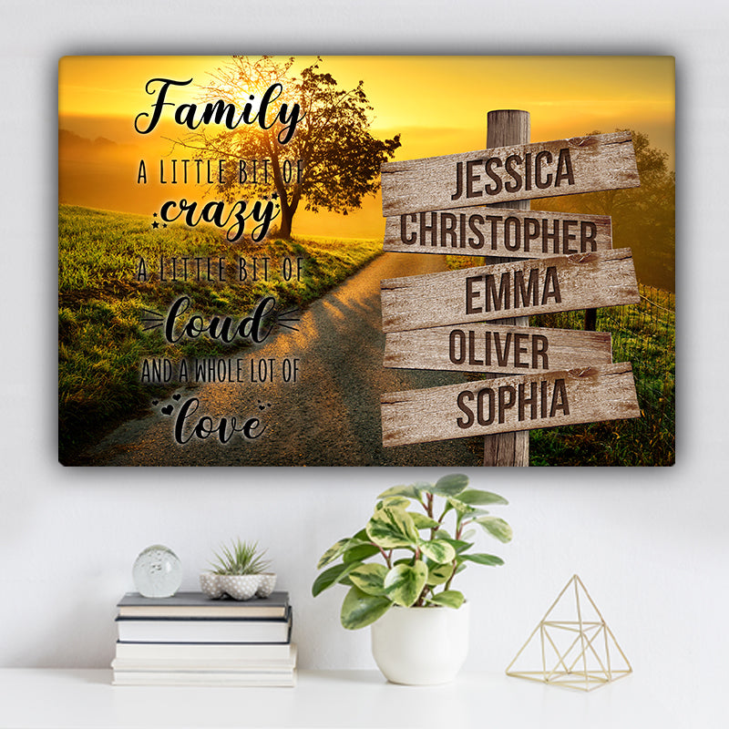 Countryside Road V2 Color Family "Crazy, Loud, Love" Names Premium Canvas