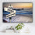 Ocean Dock V1 Color Established Date & Names Premium Canvas